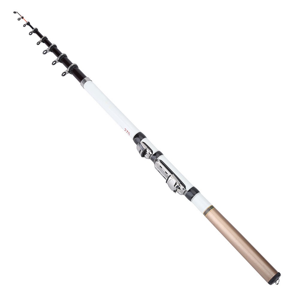 Portable Telescopic Fishing Rod Travel Spinning Fishing Pole Carbon Fiber CGVV