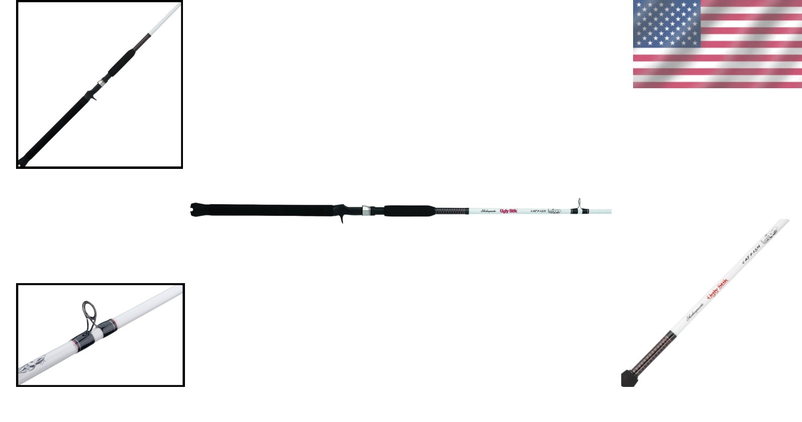 Ugly Stik 8′ Carbon Casting Fishing Rod – 2-Piece, Medium Heavy Action, Catfish