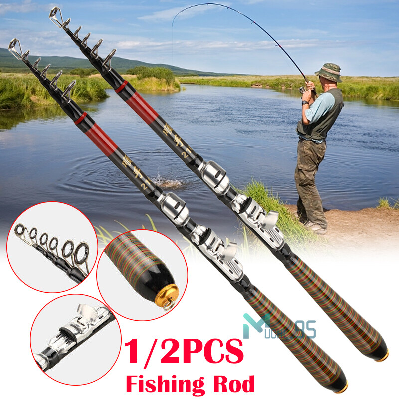Carbon Fiber Telescopic Fishing Rod Travel Rod for Fishing Beginner and Angler