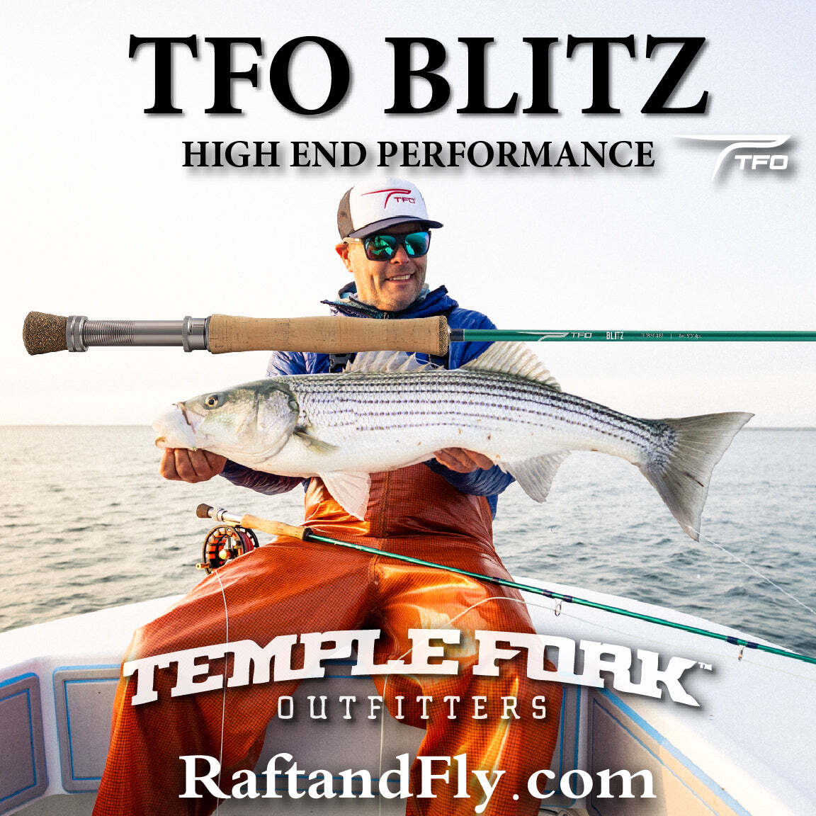 TFO Blitz 10wt 9’0″ Saltwater Fly Rod – Lifetime Warr. FREE SHIPPING