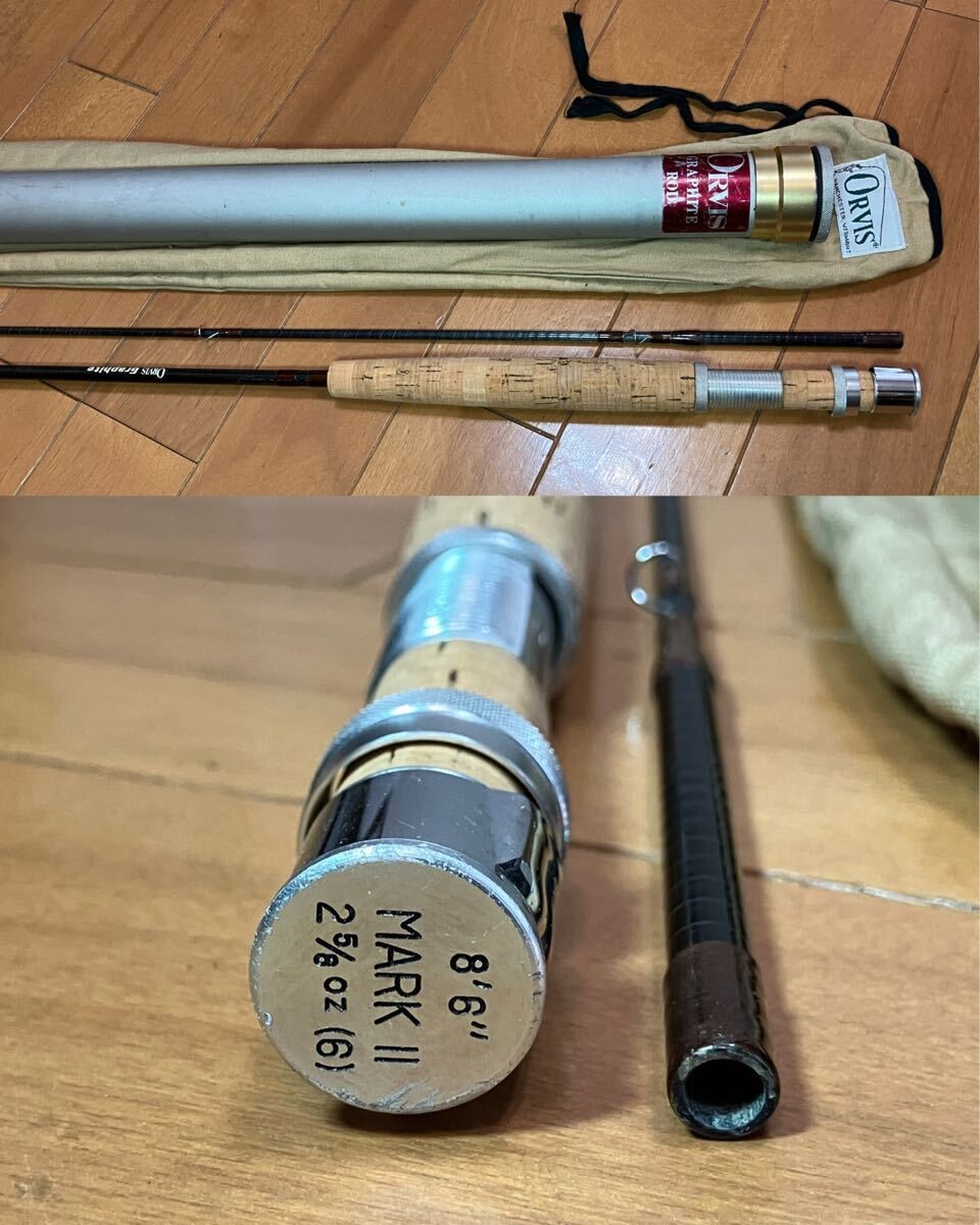 Orvis Graphite Mark II 8’6″ #6 2.5/8oz Fly Rod Fishing 4681