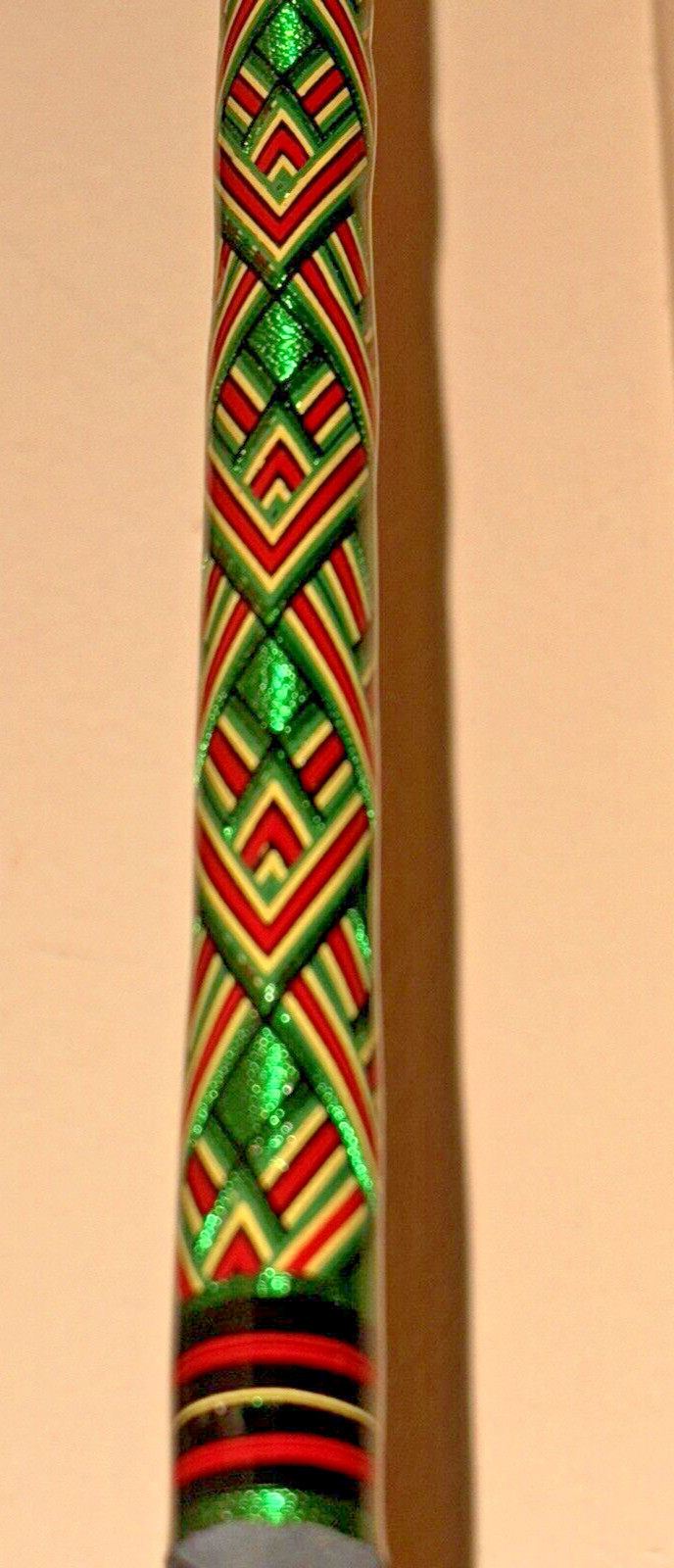 Vague Rods Custom Fishing Rod- Green Reverse Chevron 40-60 lbs
