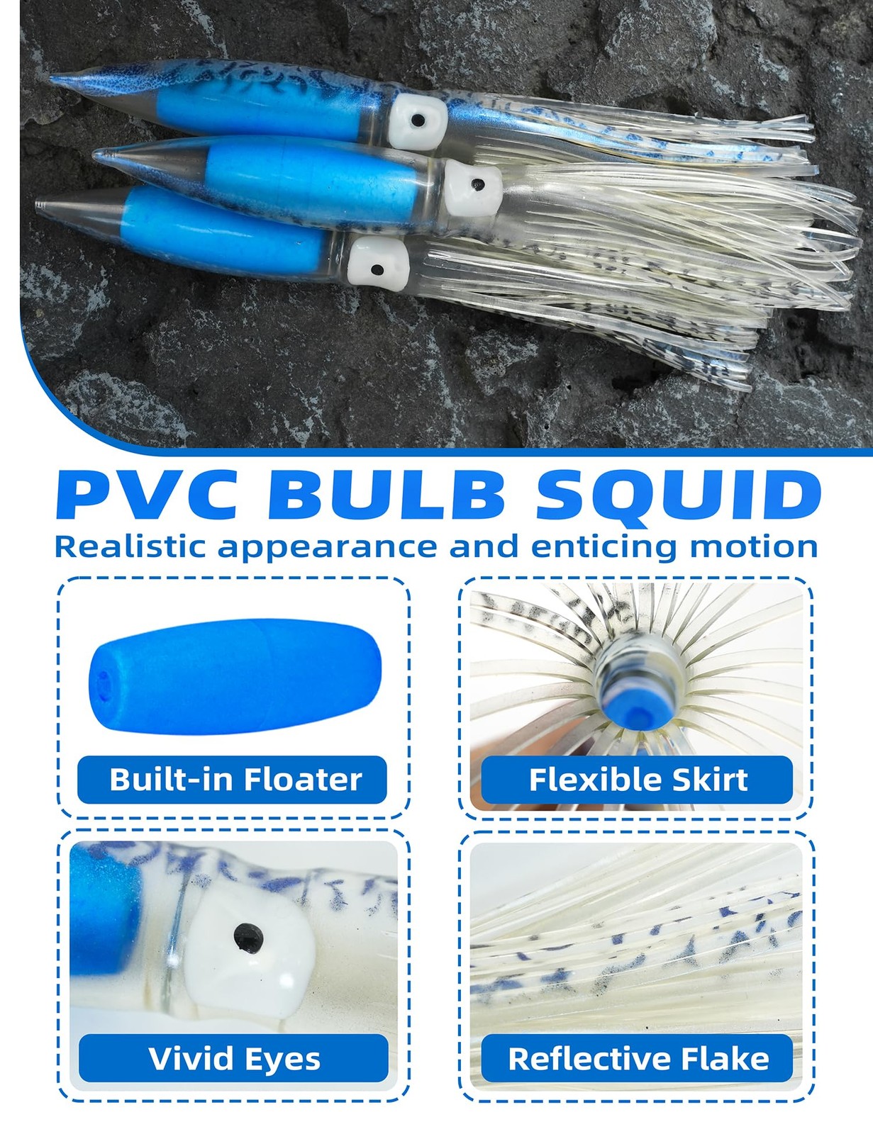 BLUEWING 36″ Upgraded Fishing Spreader Bar Splasher Offshore Trolling Spreade…