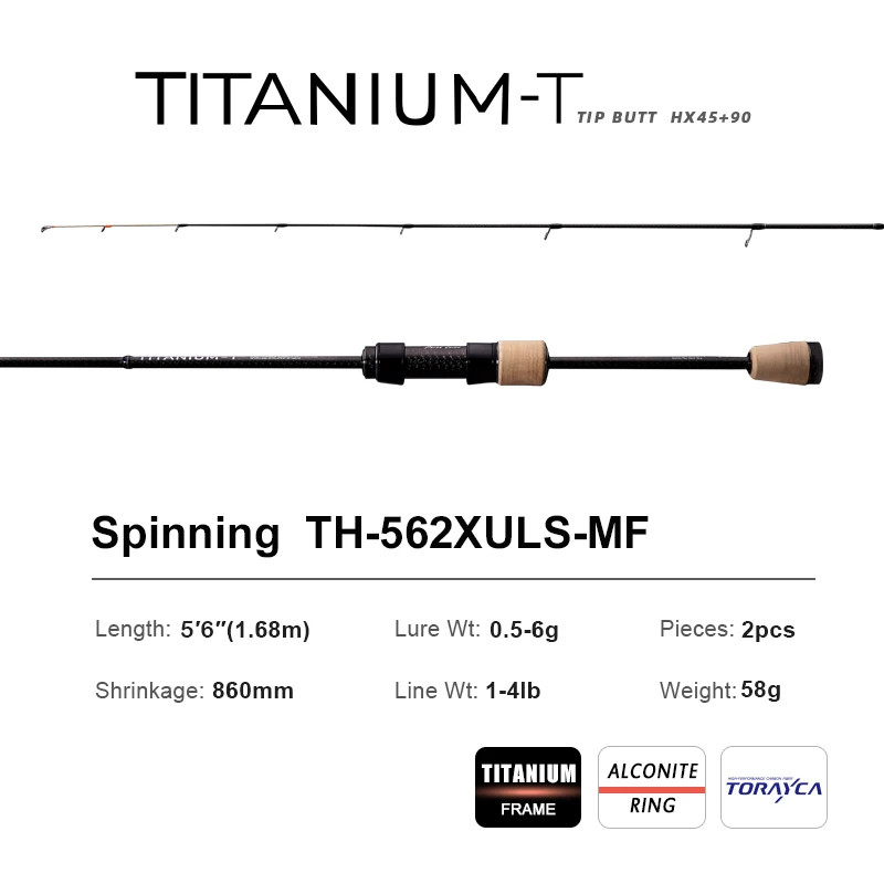 PURELURE Titanium-T XUL BFS Fishing Rod 5-6ft 0.5-6g Ultra Light Trout Bass
