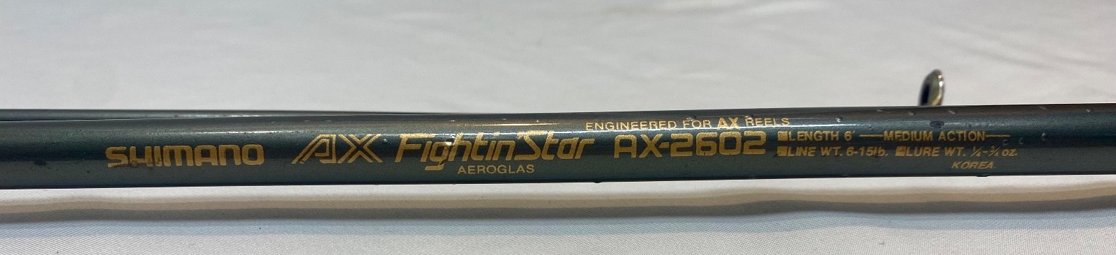 Vintage AX Shimano AX-2602 Fightin’Star Aeroglas Fishing Rod 6’L Medium Action