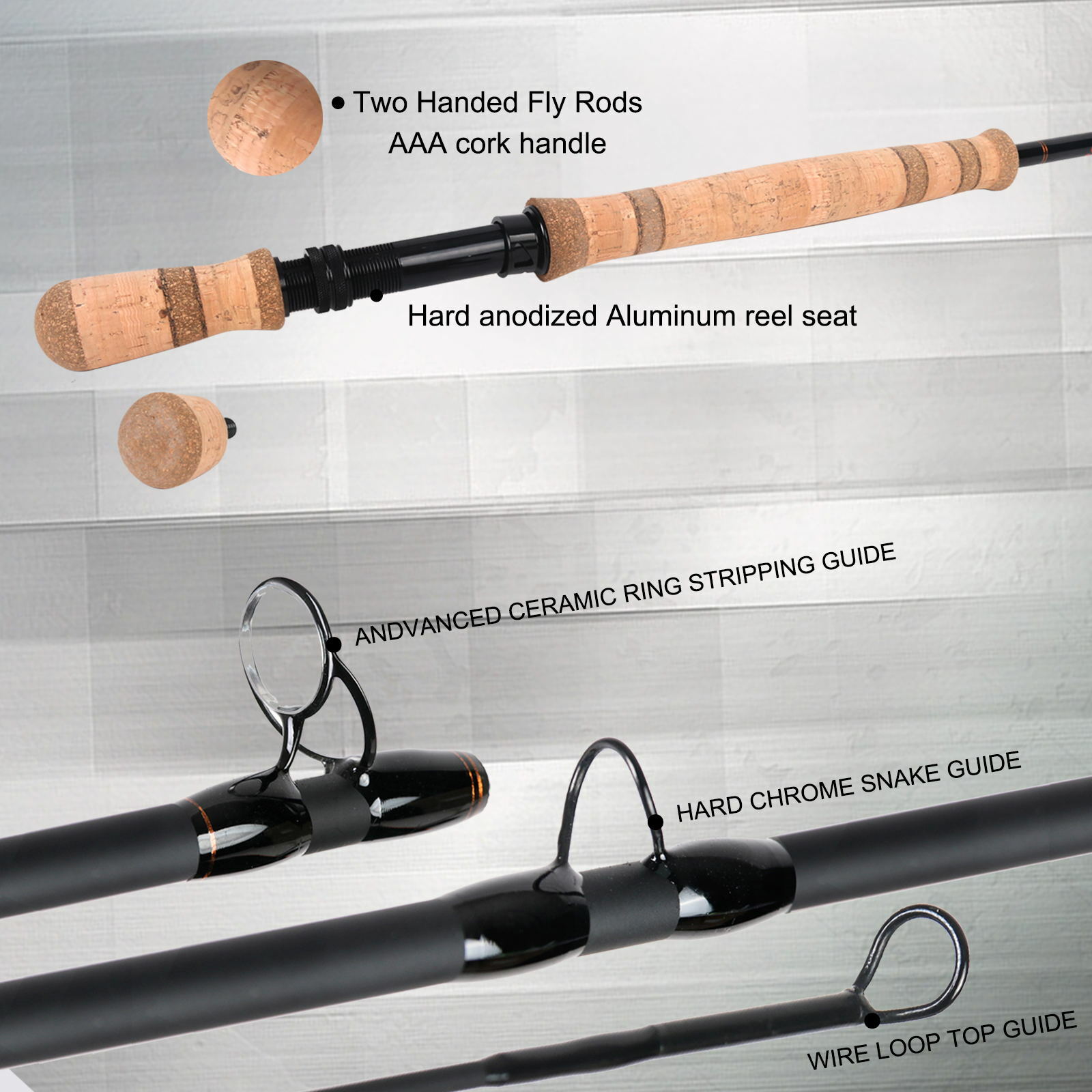 Maxcatch Two-handed Switch & Spey Fly Fishing Rods Fast Action IM10 Carbon Blank