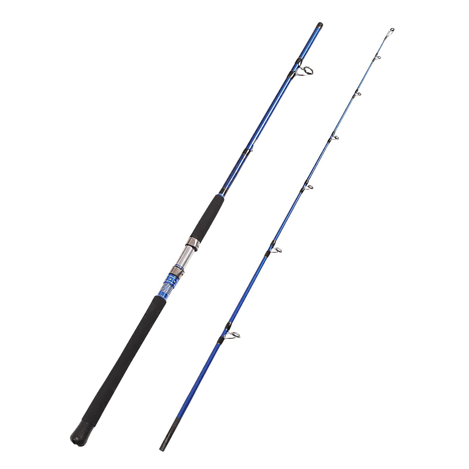 Fiblink 2-Piece Saltwater Spinning Fishing Rod Offshore Graphite Portable Fis…