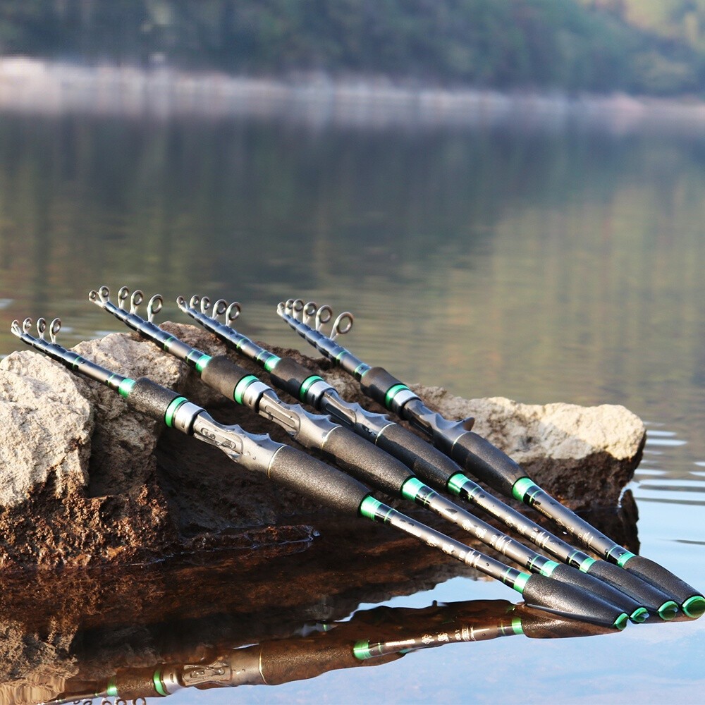 Telescopic Fishing Rod M Power Travel Casting Spinning Rod 1.8M-3.0M Carbon Pole