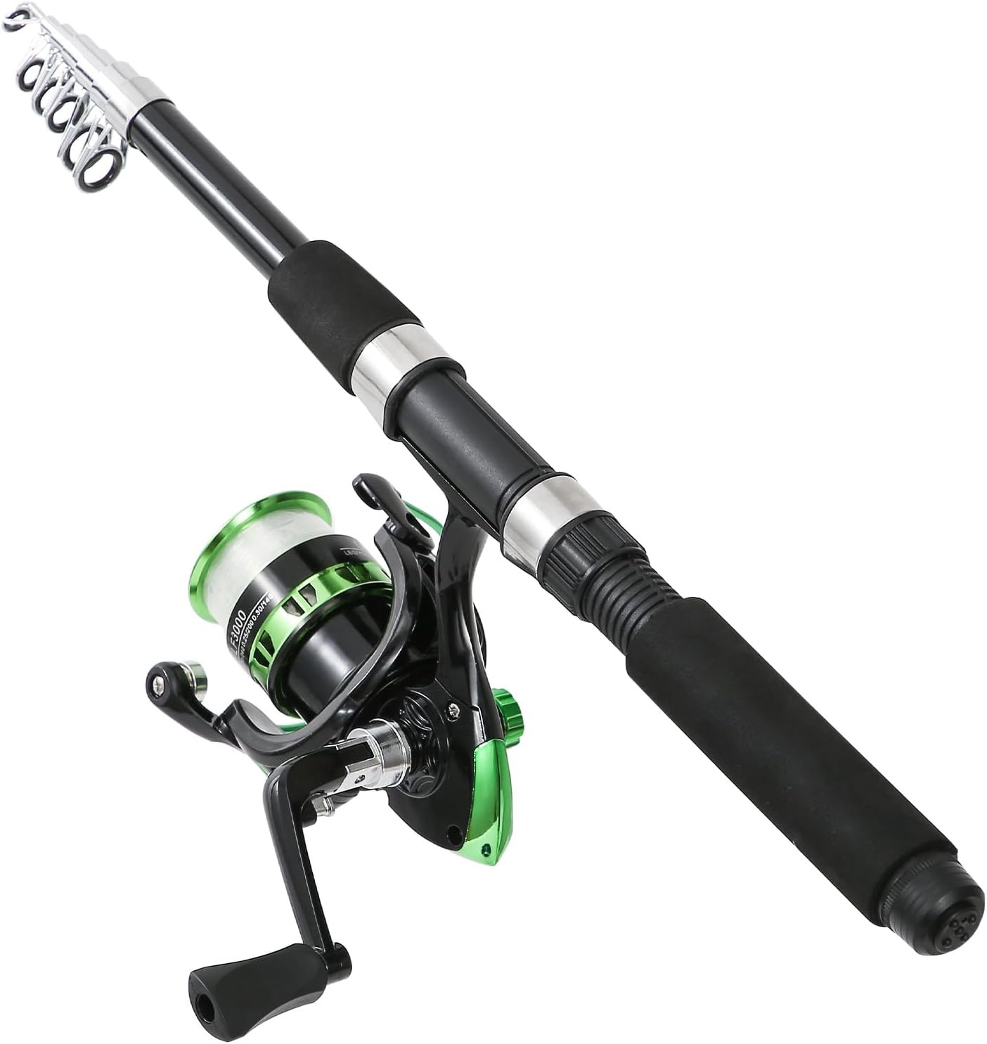 Telescopic Fishing Rod and Reel Combo with Fishing Pliers and Lip Gripper