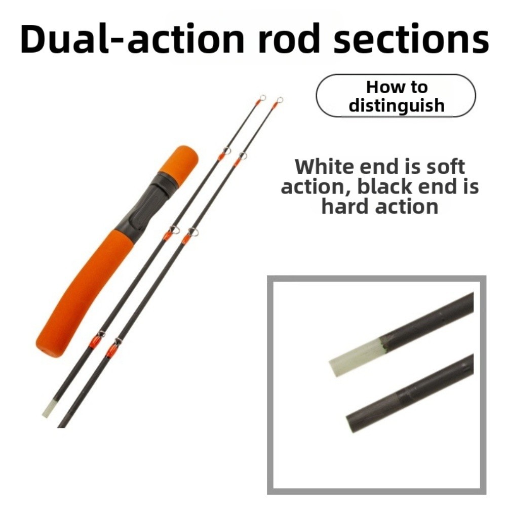 Dual Tone Fishing Rod Portable Fishing Rod EVA Grip High Strength Flexible Usage