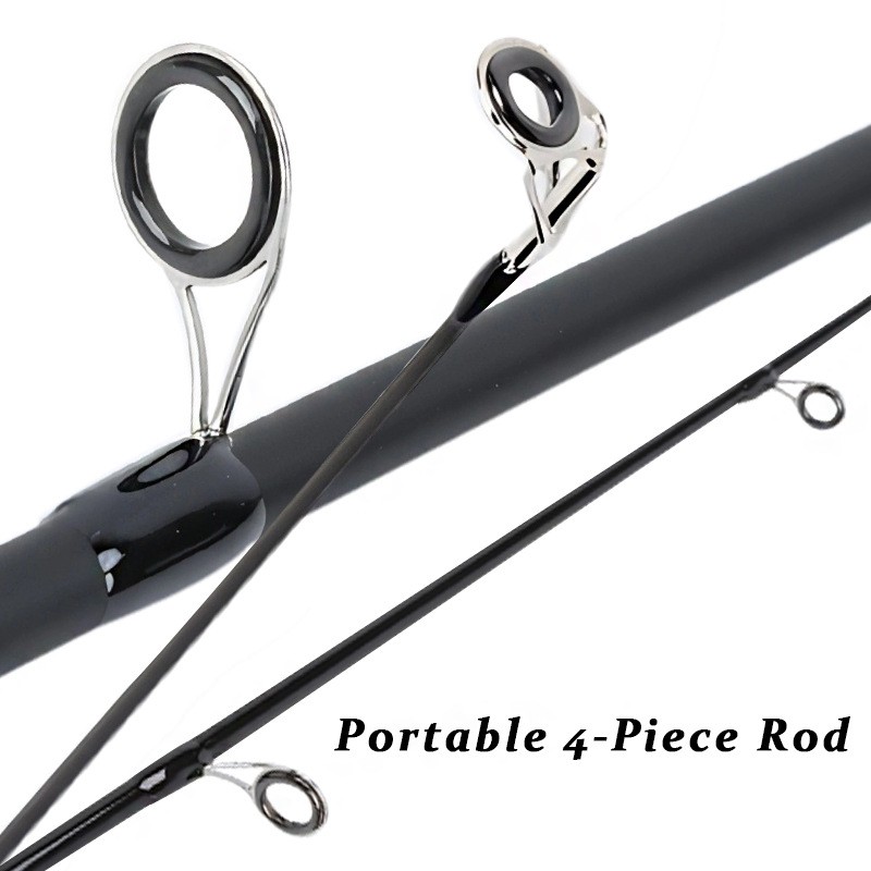 4 Pieces Travel Spinning Rod Fiberglass Spinning Fishing Rod Portable Rod 1.8M