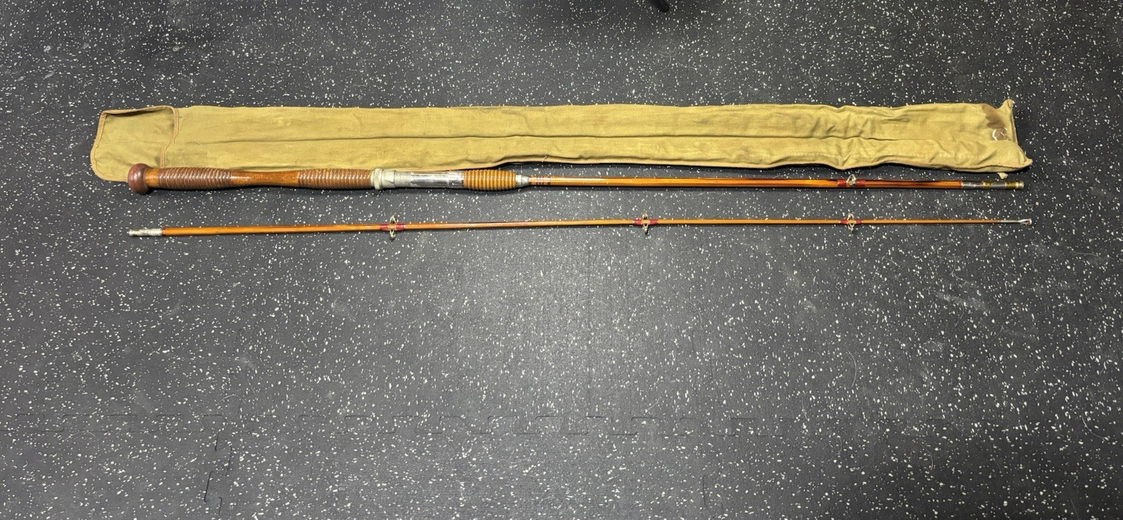 Vintage Collectors 1930’s L.L. Bean Deep Trolling 6ft 2pc Split Bamboo Rod