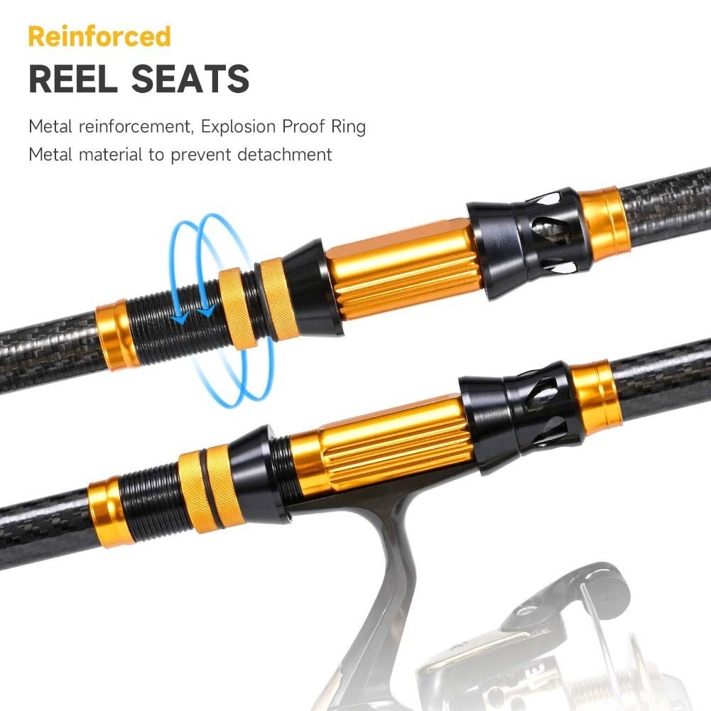 Fishing Rod Carbon Fiber Spinnings Type with EVA Handle 180 to 300 Centimeters