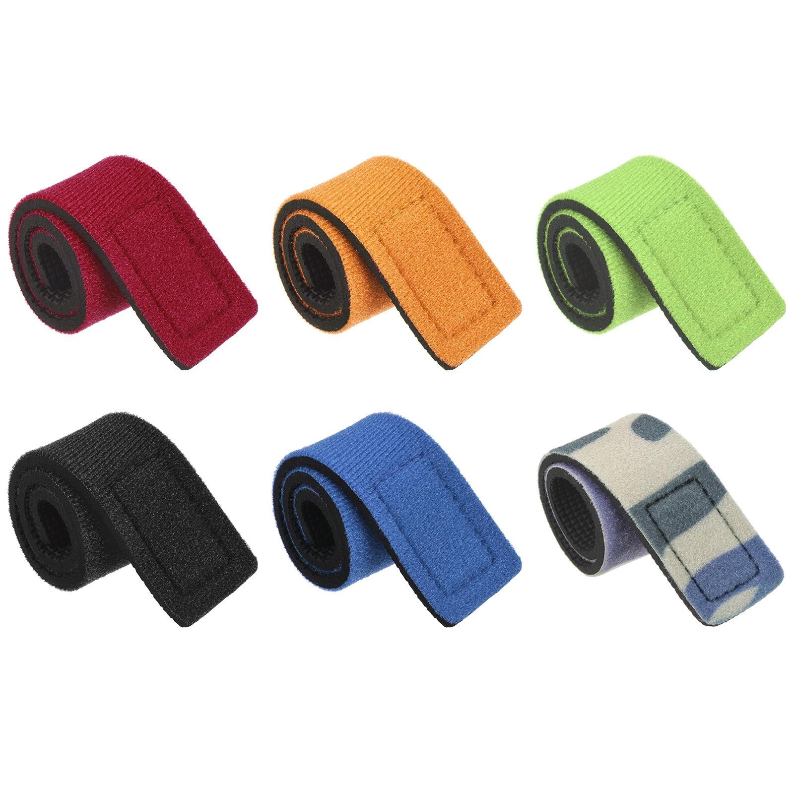 6pcs Fishing Rod Strap, 25cm Stretchy Belts Holders Pole Sleeve Cover Multicolor
