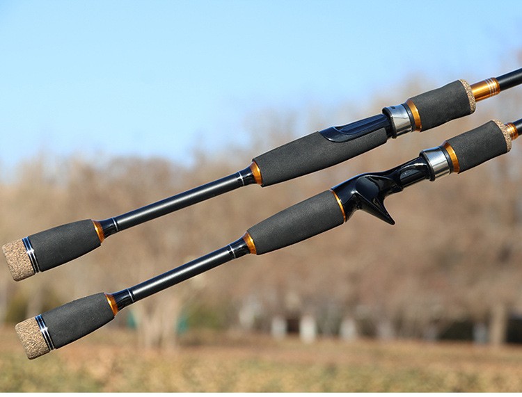 Fishing Rods Carbon Fiber Casting Spinning Rods High Sensitive Fast 4 Sections