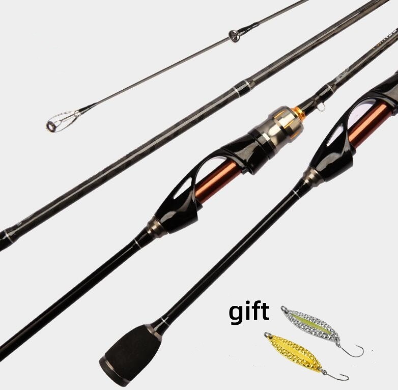 Spinning Fishing Rod Carbon Fiber Casting Rod High Sensitive Fast 2 Sections Rod