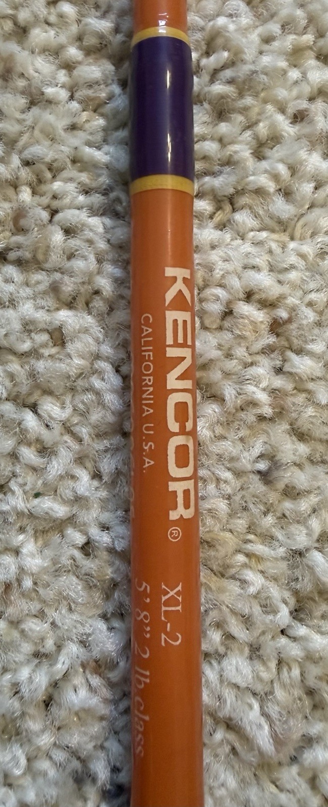 ***RARE*** Orange Glass Kencor “Magnaglas” XL-2 UL Trout (2) Piece Fishing Rod