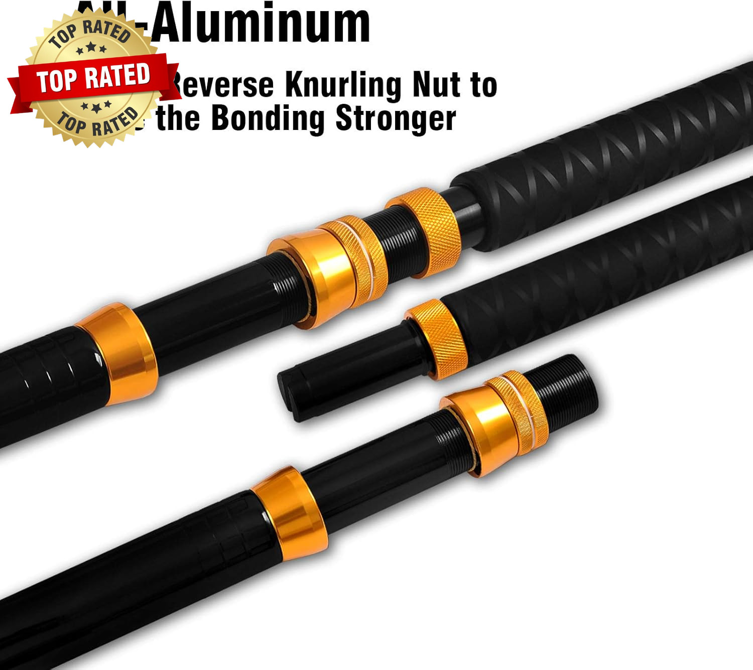 Bent Butt Fishing Rod 2-Piece Saltwater Offshore Trolling Rod Big Game Roller Ro