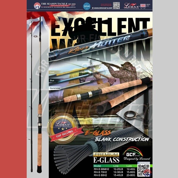 LEMAX RIVER HUNTER Spinning Rod Sea Fishing Freshwater Saltwater 6.6″ 7″ 8″