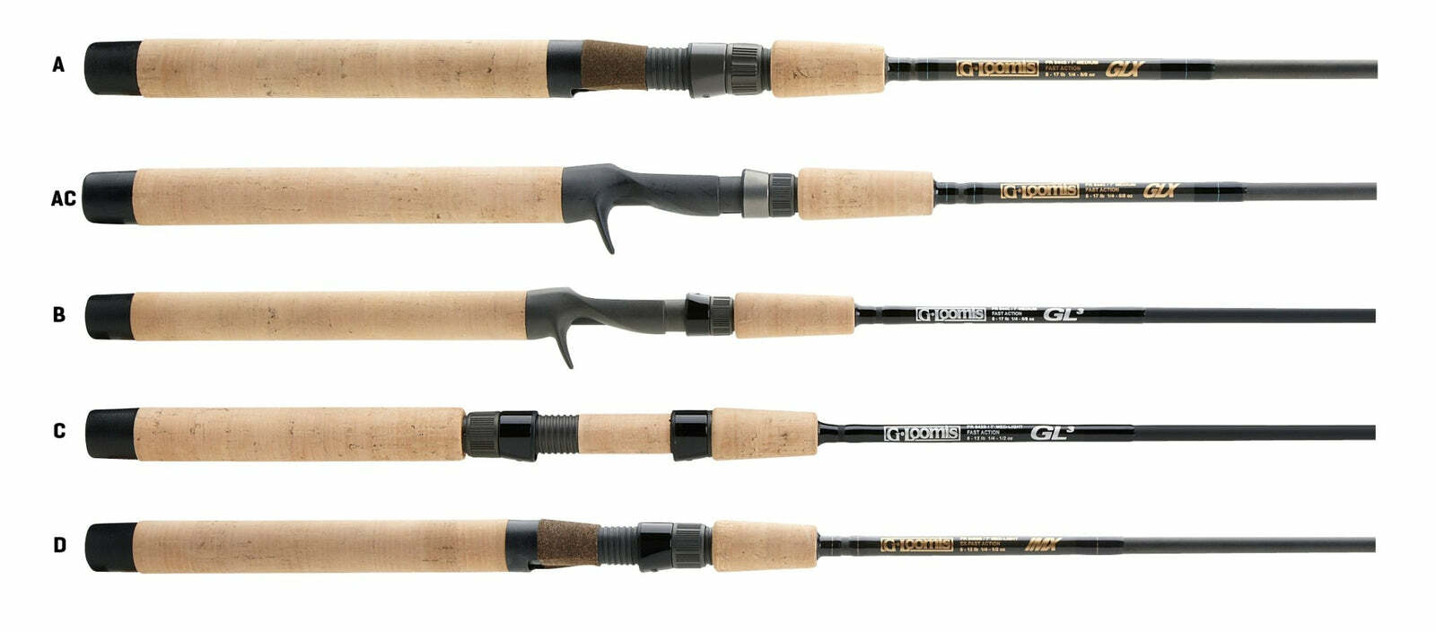G. LOOMIS POPPING ROD SERIES 7′ MEDIUM/FAST CASTING ROD 10338-01