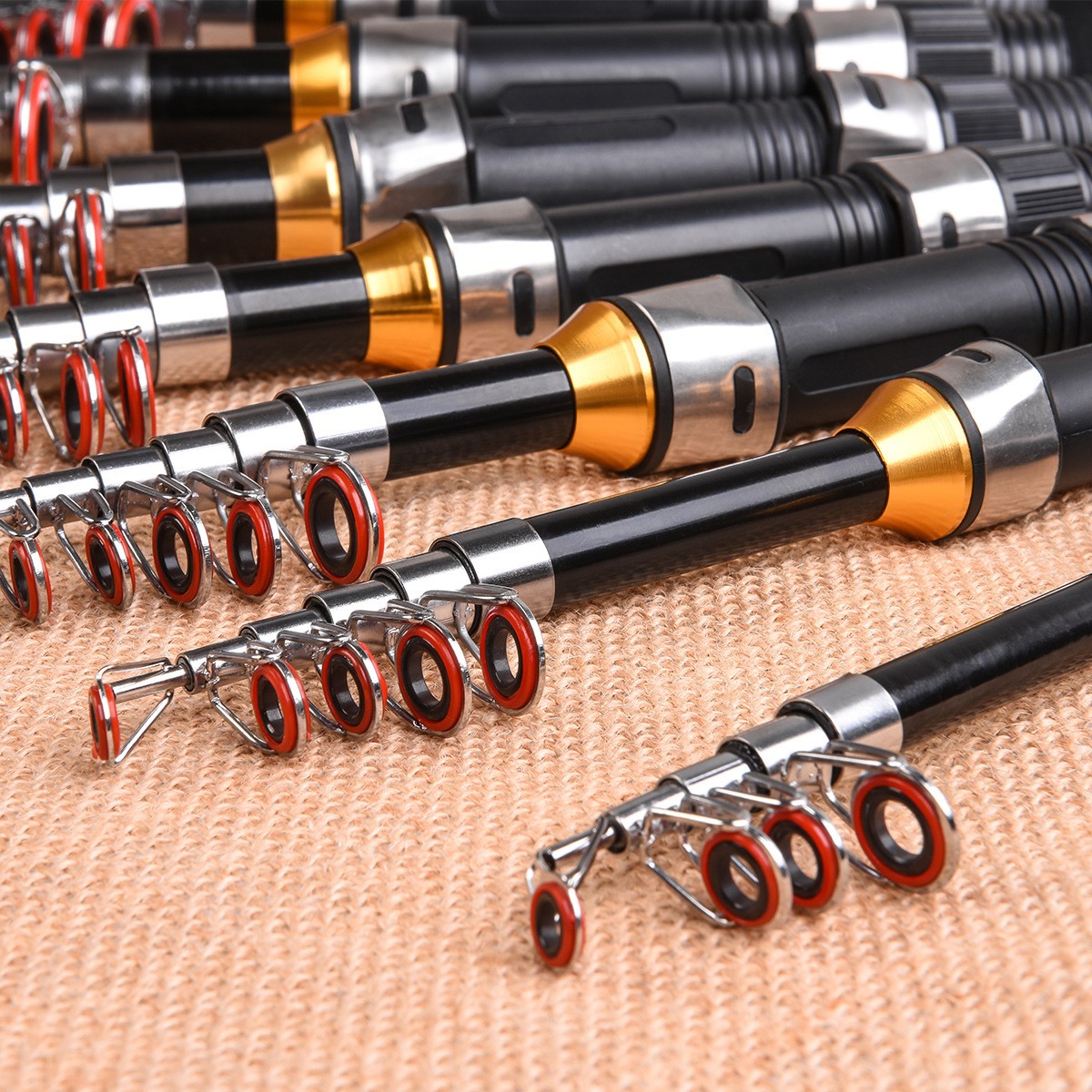 1.0m-2.3m Telescopic Fishing Rod with EVA Grip for Trout Super Short Portable
