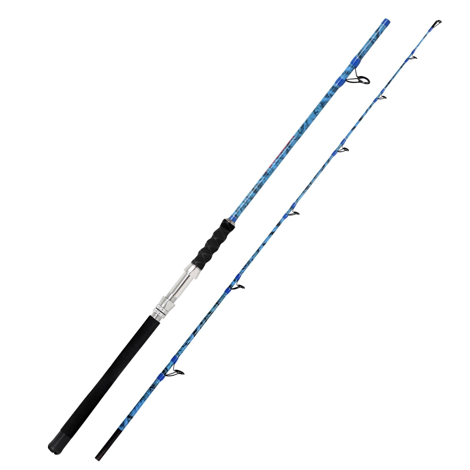 2-Piece Boat Conventional Fishing Rod Portable Spinning/Casting Rod Carbon Fi…