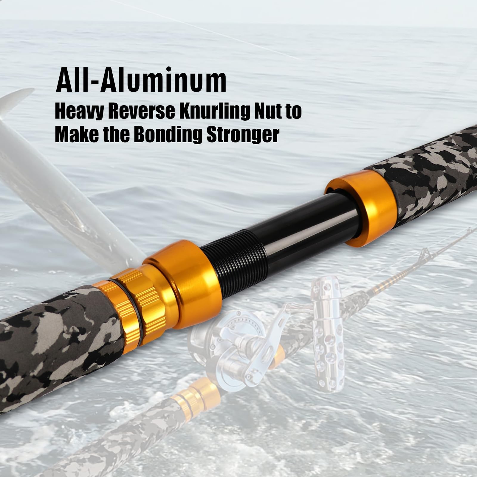 Fiblink 1-Piece Saltwater Offshore Trolling Rod 6 Feet Big Game Rod