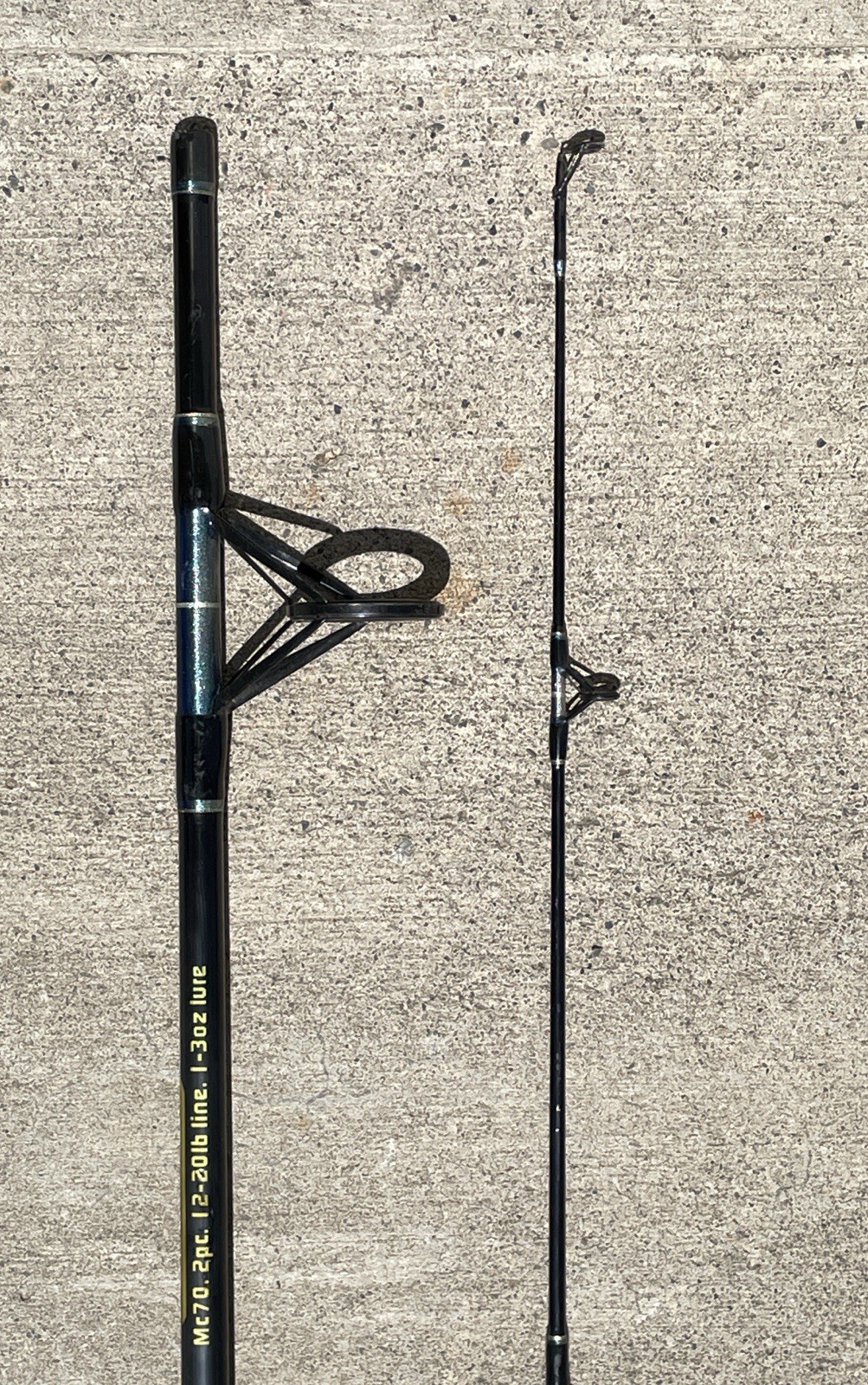 Montague MC70 7’ Two Piece Large Spinning Salmon Fishing Rod 12-20 lb, 1-3oz