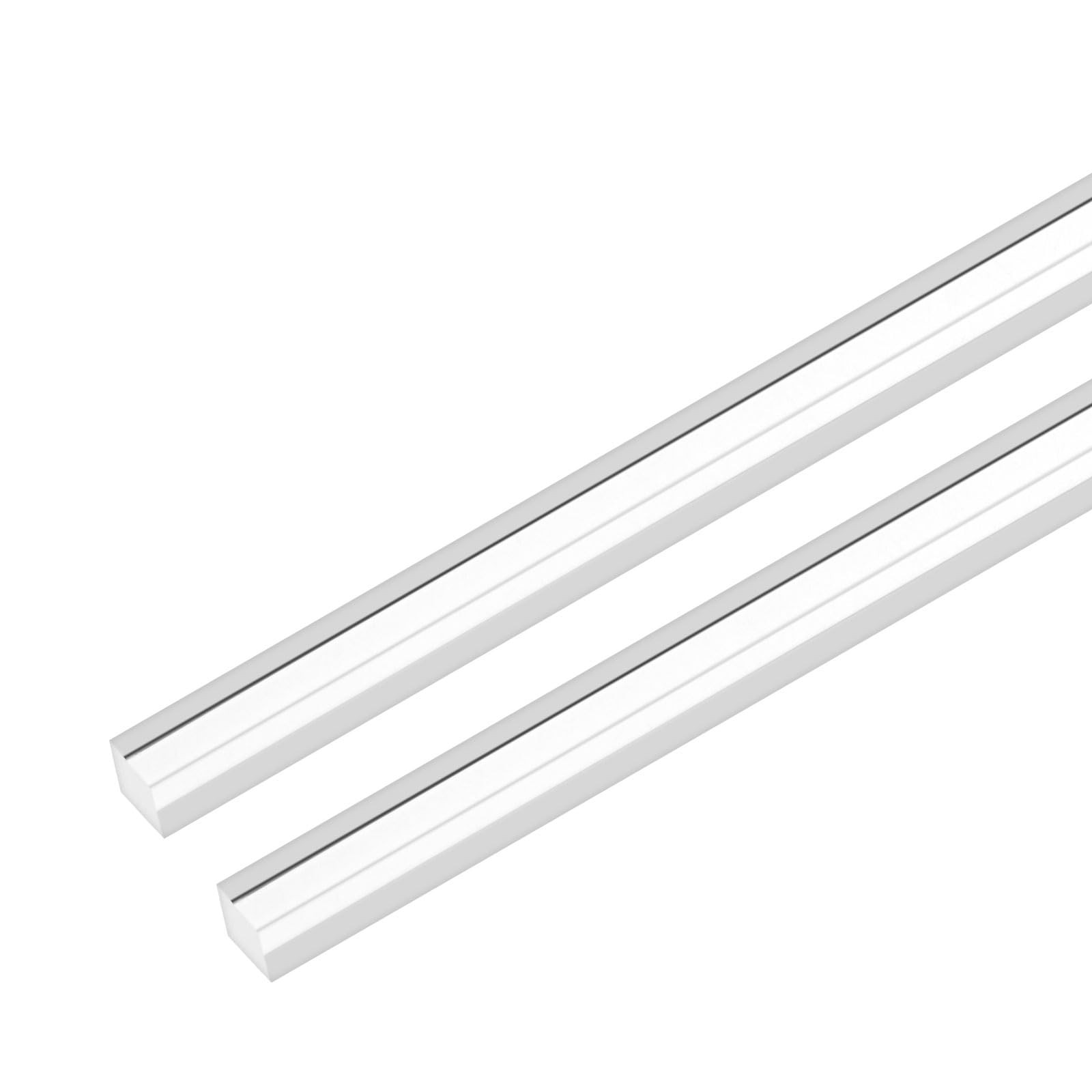 2 Pack Acrylic Square Rods 11.8 x 0.39 Inch Clear Dowel Sticks DIY Craft