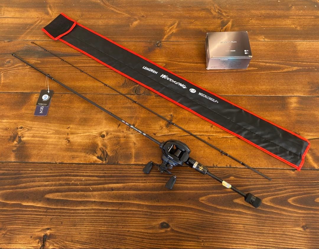 Bass Fishing Set 6ft Carbon Bait Rod Finesse Reel Used