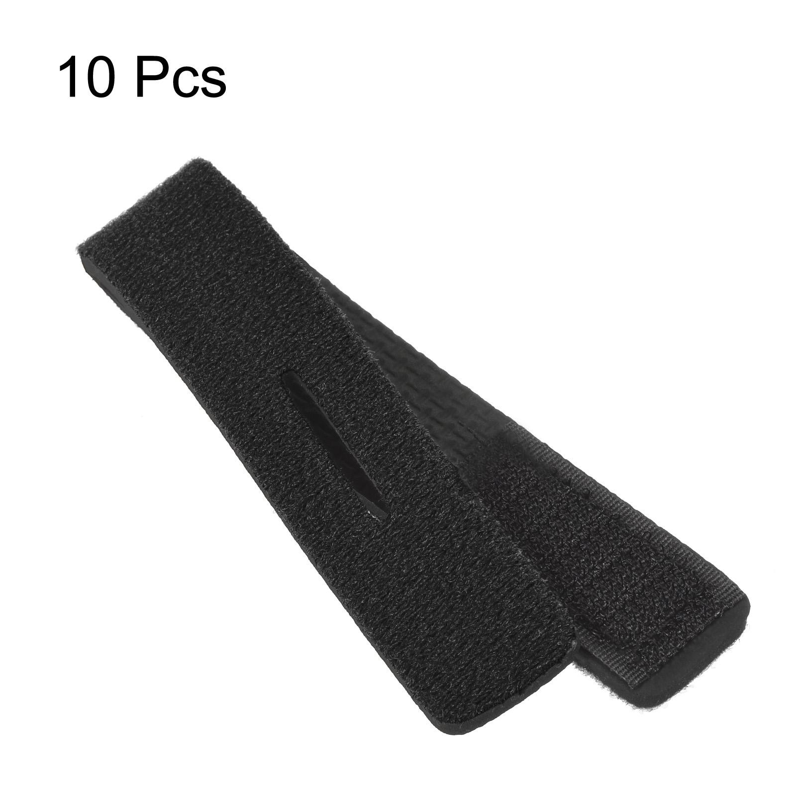 10pcs Fishing Rod Strap, 20cm Stretchy Belts Holders Pole Sleeve Cover, Black