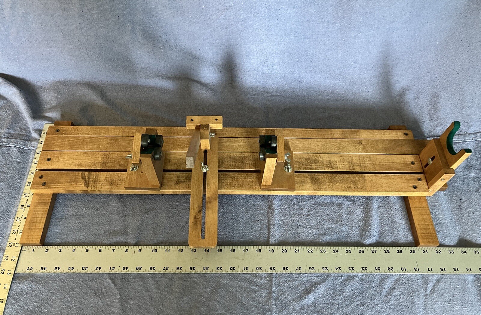 Vintage Fishing Rod Hand Wrapper – Wooden – Adjustable – Very Good Condition