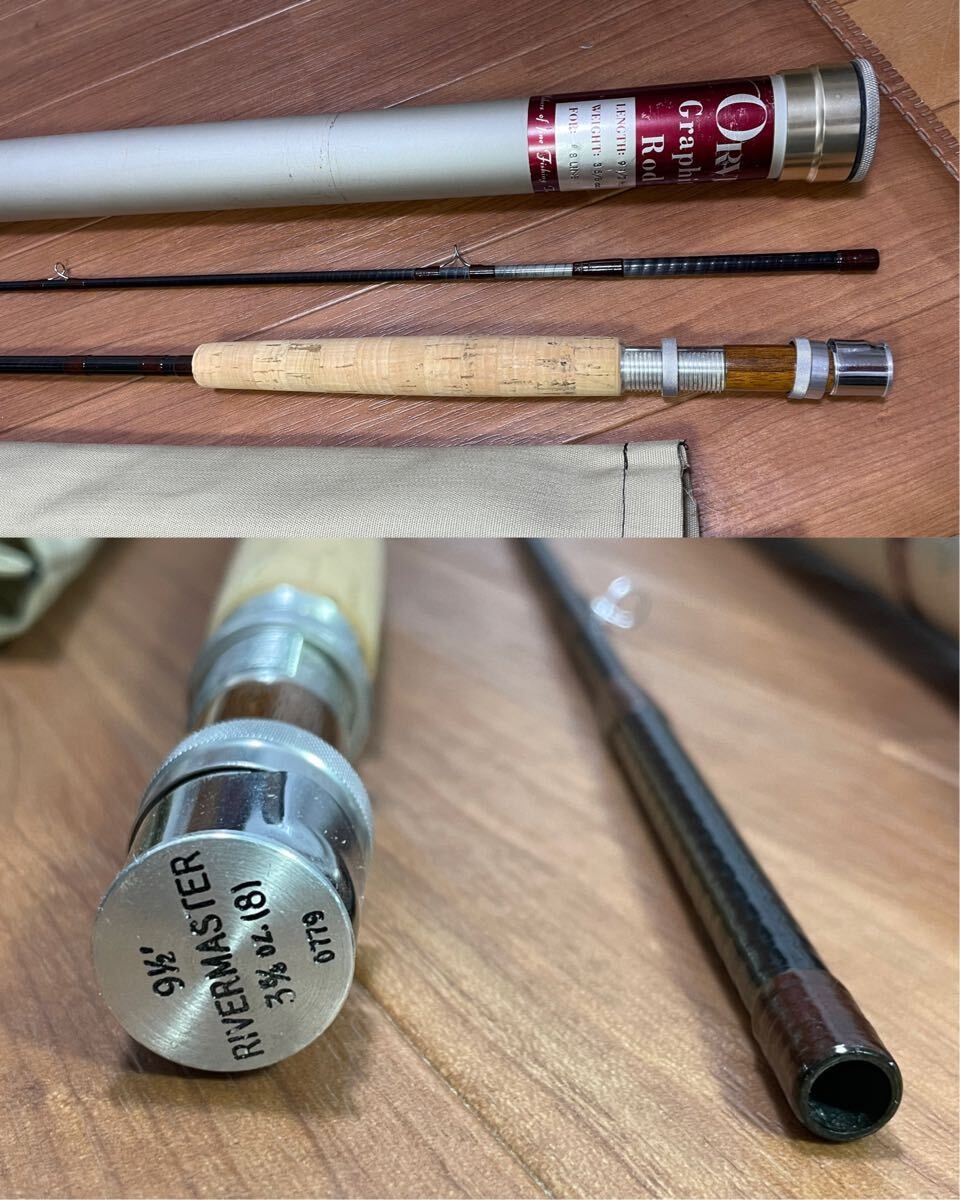 Old Orvis Graphite 9.1/2′ 3.5/8oz #8 Rivermaster Fly Fishing Rod
