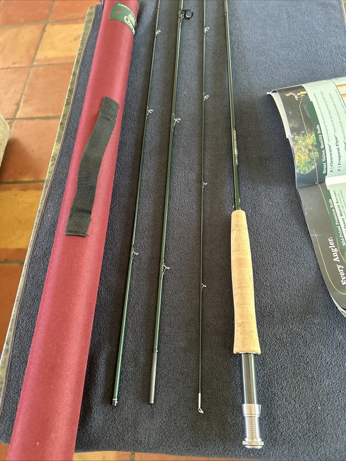 Orvis TLS Power Matrix Fly Rod. 9.5 length wt 3.625 6WT line tip flex 9.5 Mint