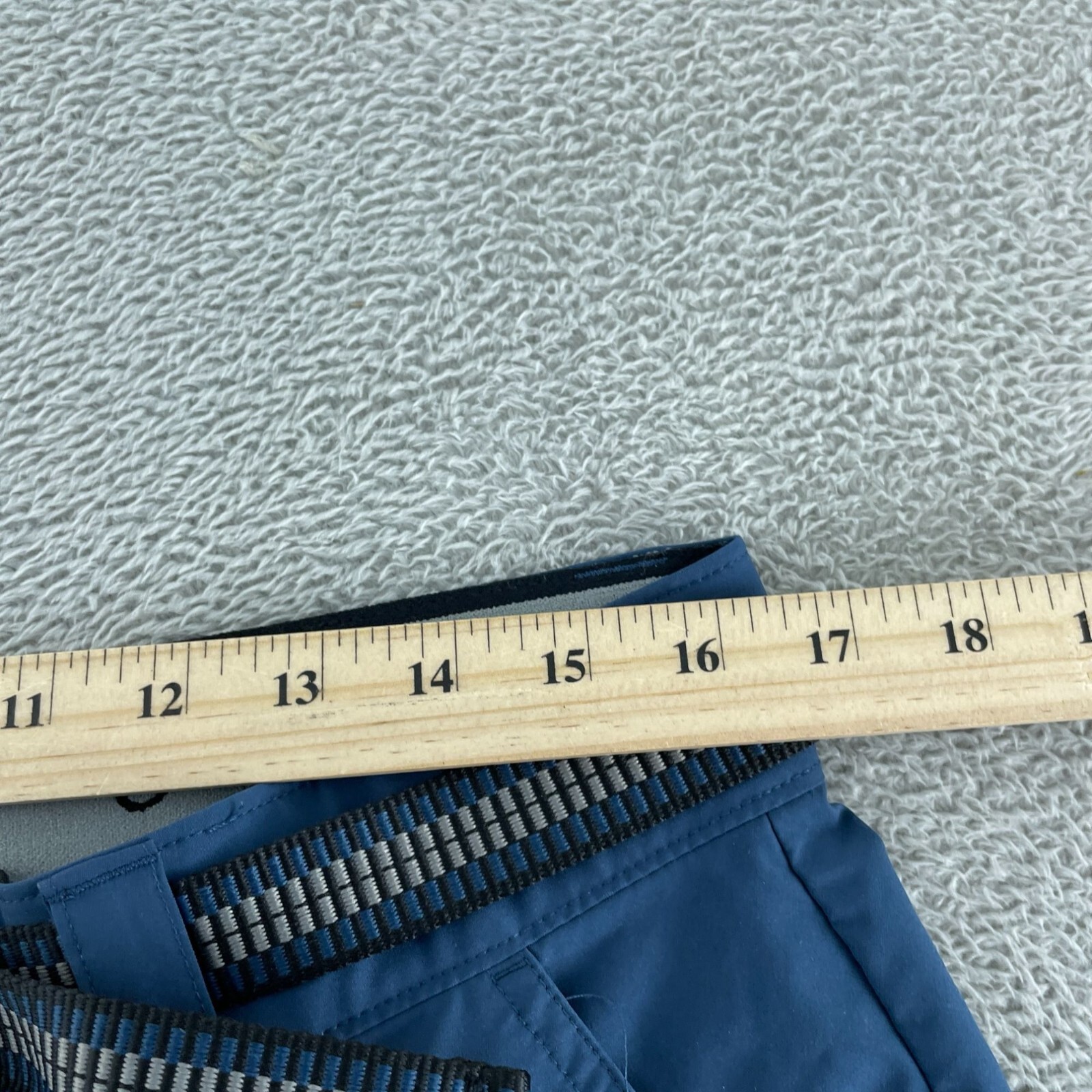 Orvis Mens Cargo Shorts With Built-In Belt Size 32 Blue Stretch Polyester 3925