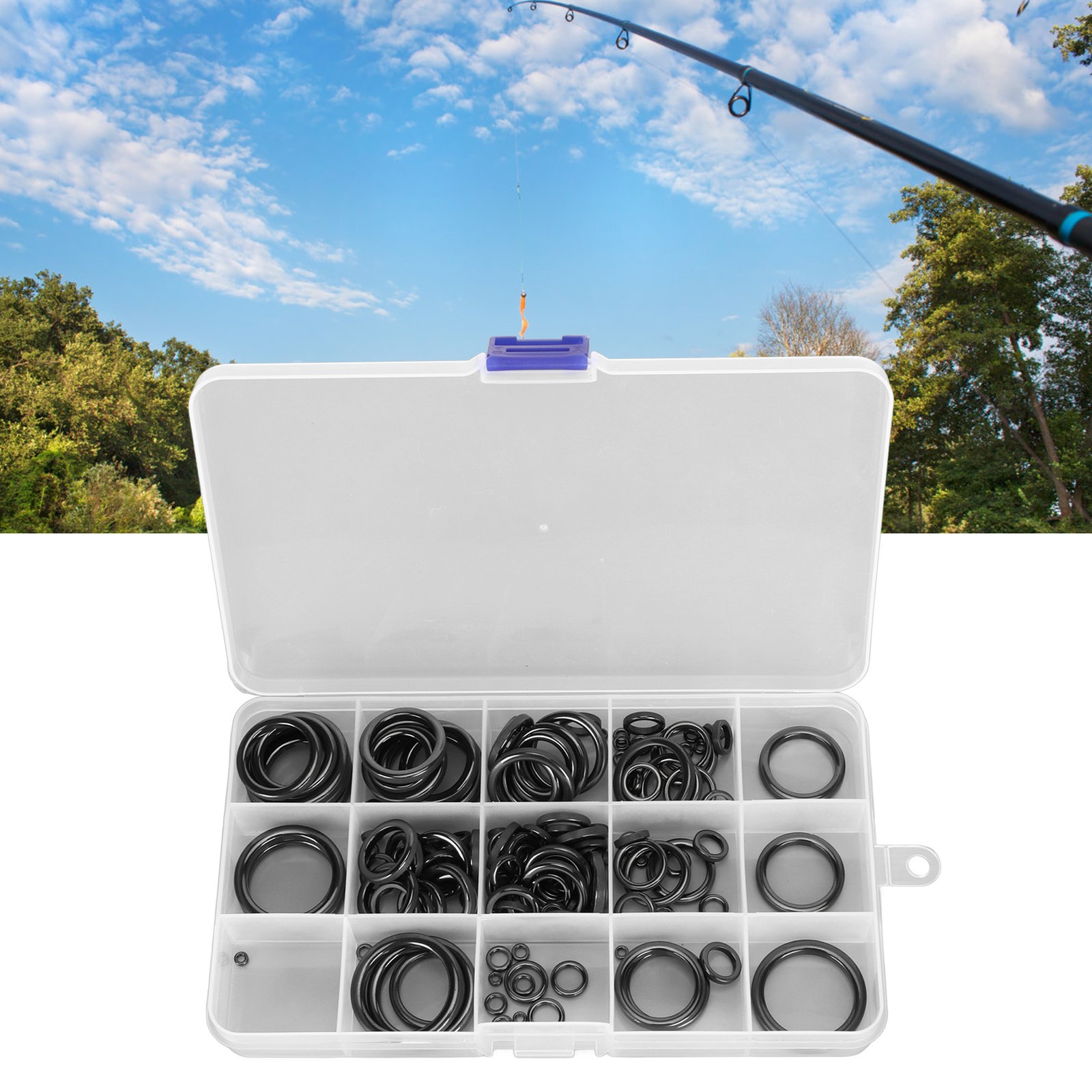 160PCS Fishing Guide Ceramic Fishing Rod Eyelet Easy Installation NY