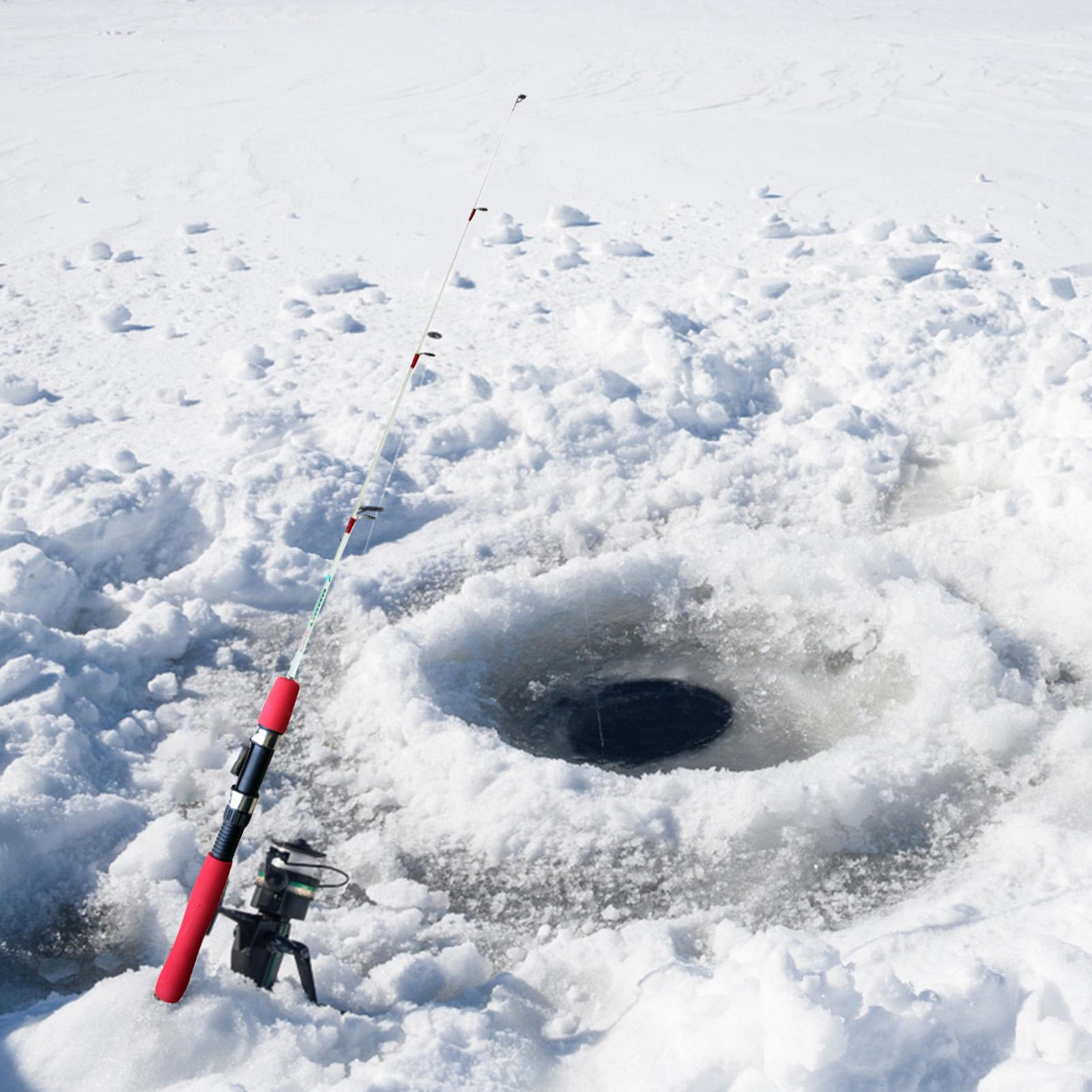Mini Ice Fishing Rod Fiberglass Fiber Pole Fishing Rods Fish Tool