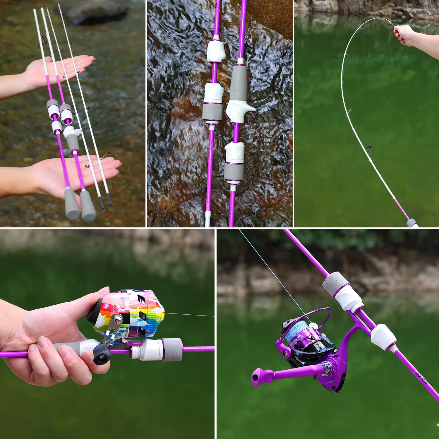 2 Sections 1.68M/1.8M Casting/Spinning Fishing Rod High Sensitivity Carbon Light