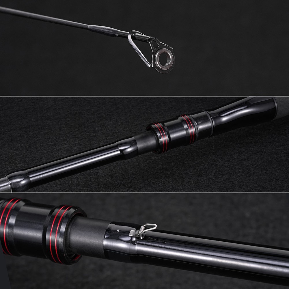 1.5/1.8/2.1M Black Telescopic Lure Rod Spinner Carbon Fiber Travel Sea ??pole