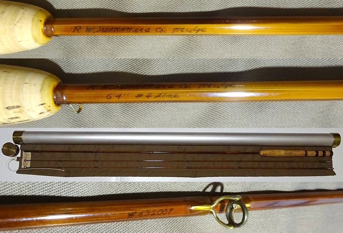 R.W.Summers Co. Bamboo Rod -Migde- 6ft4in 2P2T 4wt A beautiful 2007 Midge rod