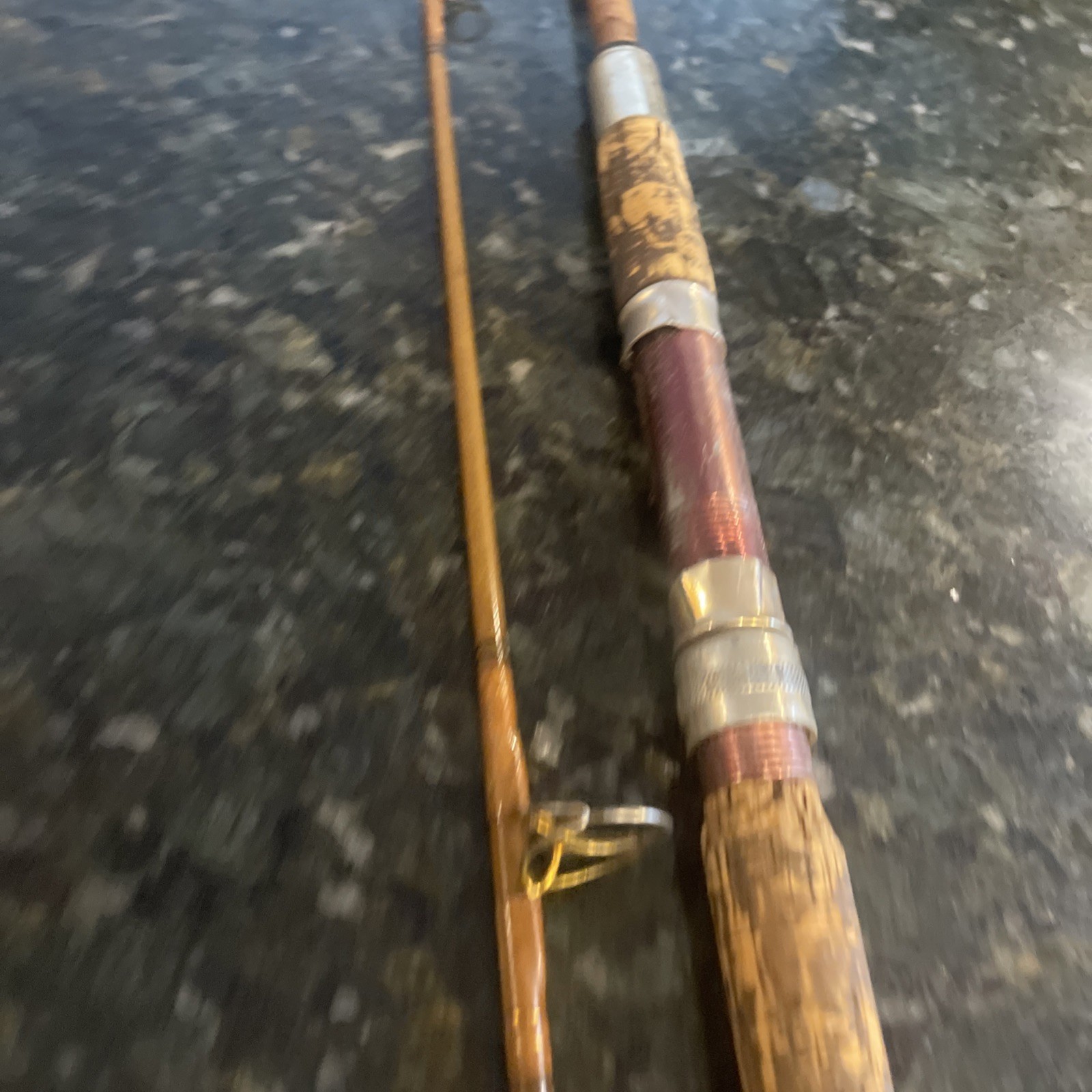 Heddon Golden MARK 50 Pro Weight Spinning Rod 6’ 9” 7646 Vtg Gorgeous 2 Pc Coll