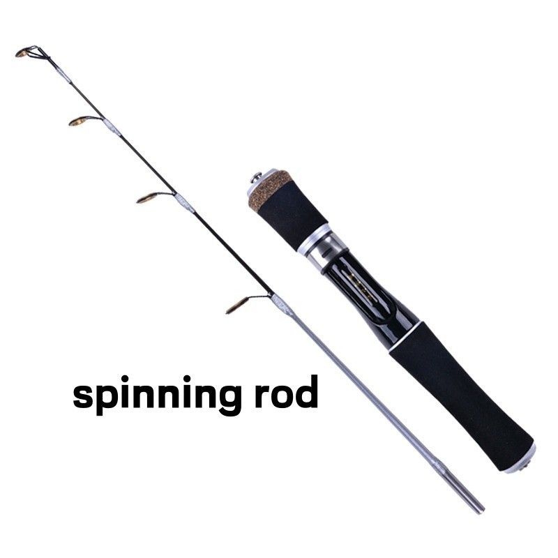 Ice Fishing Rod Carbon Fiber Fast Action Casting Spinning Travel Rod Carp 55cm