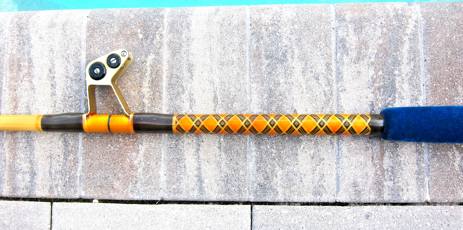 Vintage Custom Big-Game Trolling Rod:TYCOON FIN-NOR Roller Guide:7’5″;150-300lb1