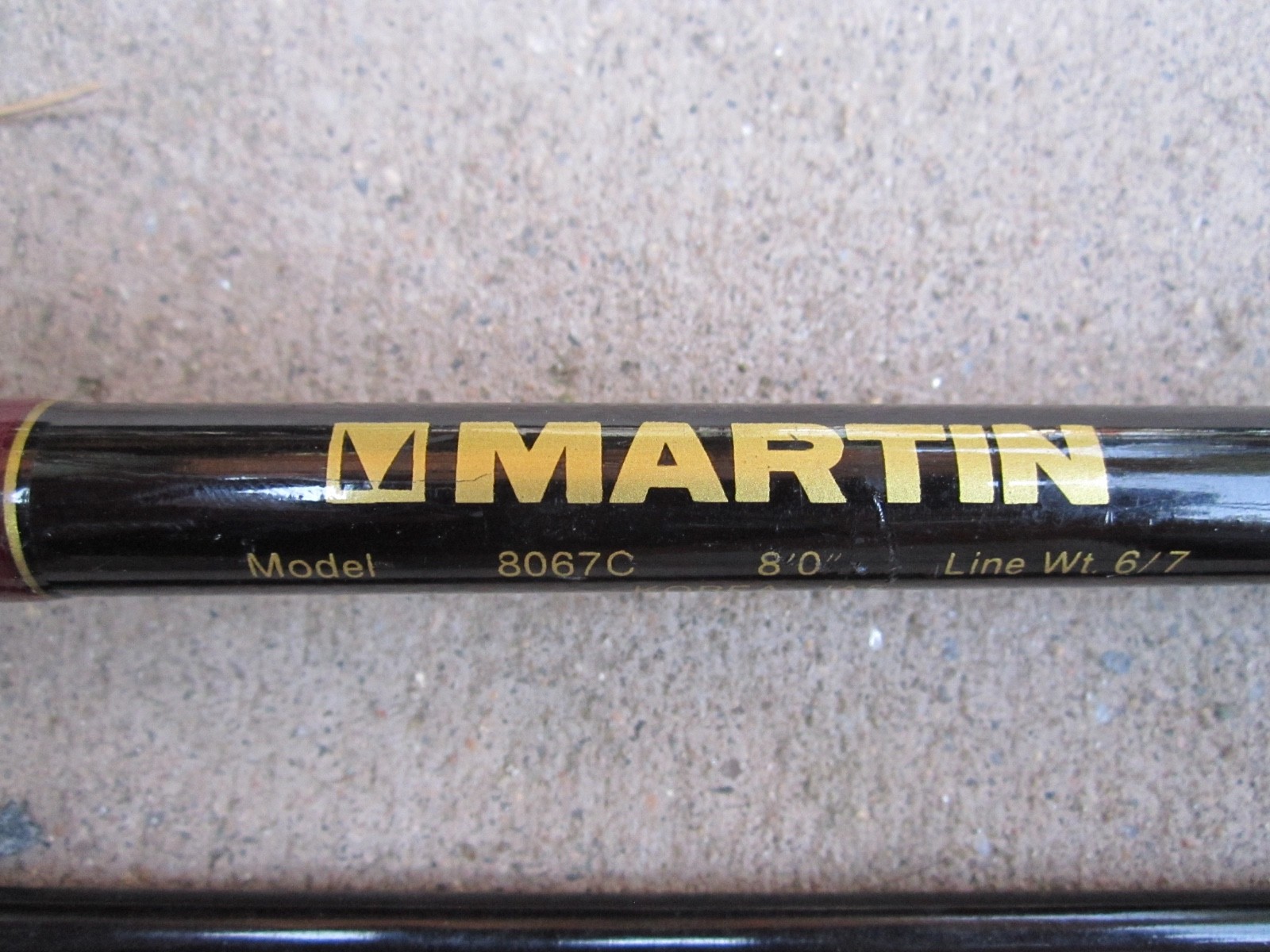 Vintage Martin Fly Rod 2 piece 8′ 6-7 wt. 8067C, made in Korea