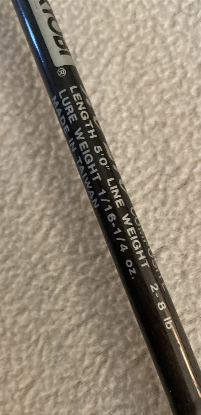 RYOBI RC 210 5’ Ultra Lite. ACTION 1 Piece Carbon Composite Fishing Rod