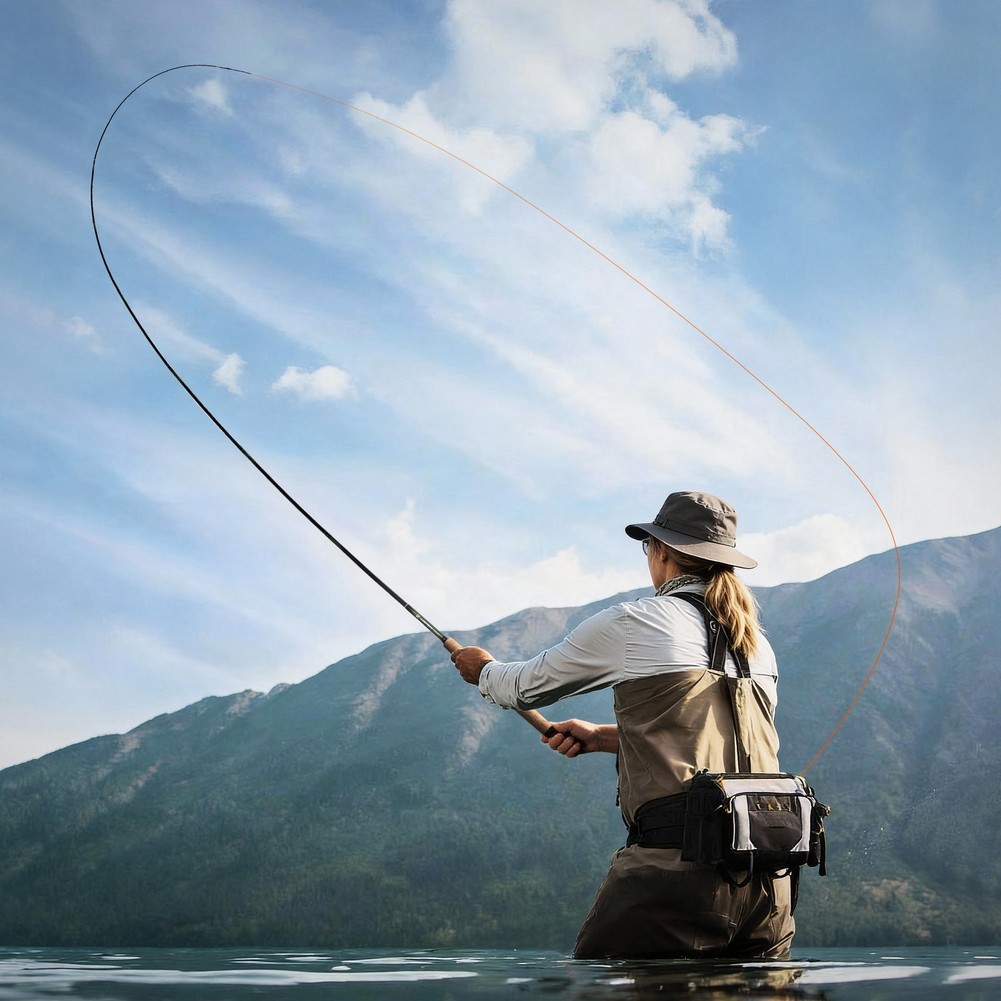 Tenkara Fly Rod 44-350cm Carbon Fiber Portable Stream Fishing Rod for Beginners