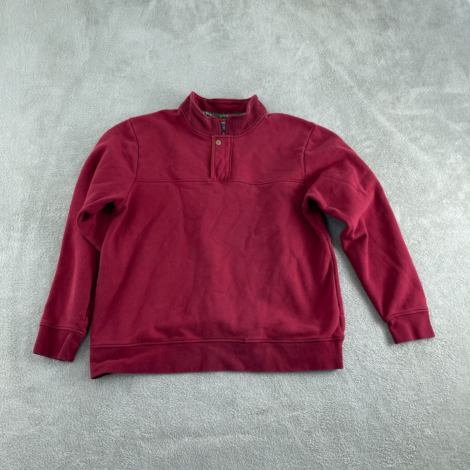 Orvis Mens Burgundy Pullover Sweater XL/EG – Cotton & Polyester 4634