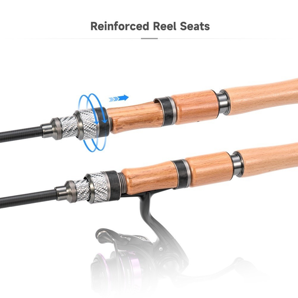 Fishing Rod 1.8M L Action for BFS Titanium Tip Carbon Material Solid Wood Grip