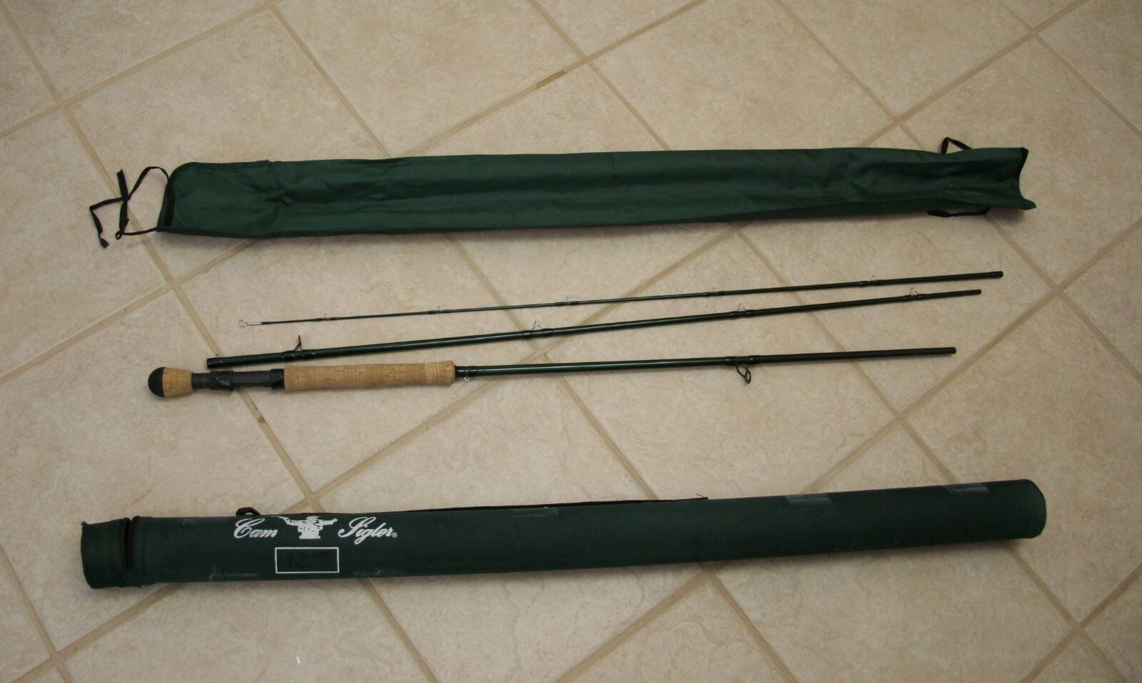 CAM SIGLER 12 Wt. FLY ROD ~ 9′ ~ 3-Piece ~ Graphite Reel Seat