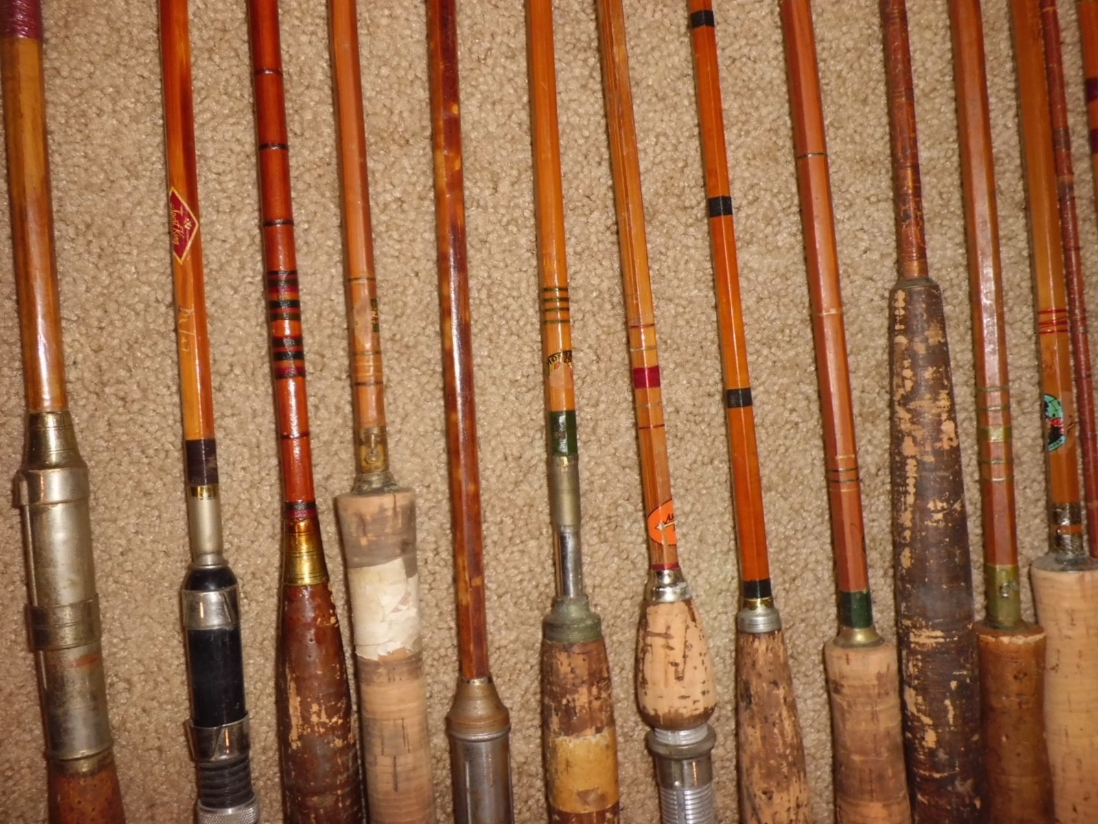 36 pcs of Vintage Assorted Split Bamboo for Repair/Restoration/Parts